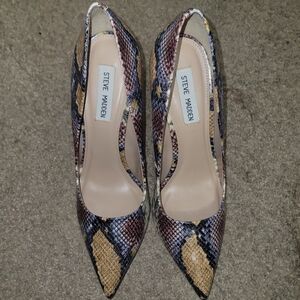 Steve Madden Multicolor Snakeskin Heels